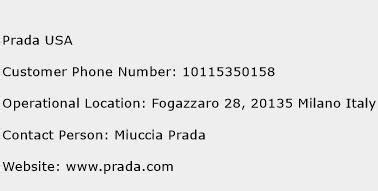 prada customer service number